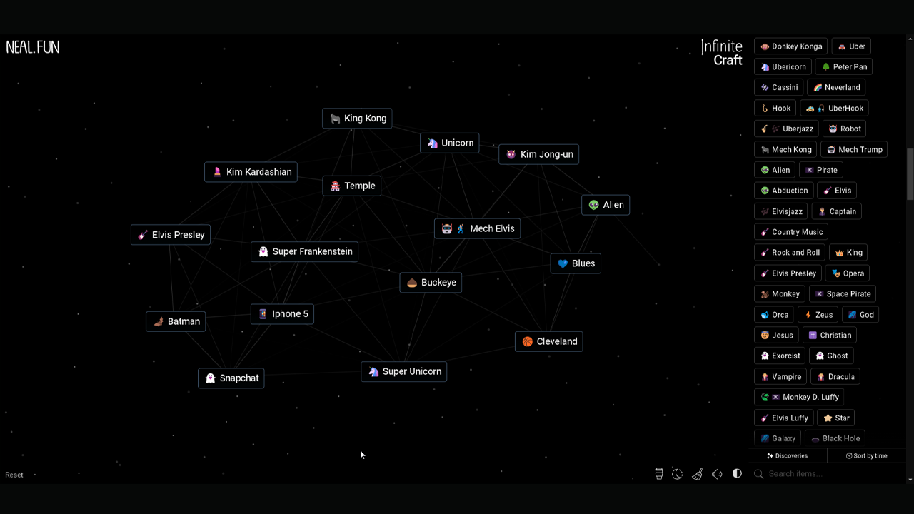 Dark Mode for Infinite Craft
