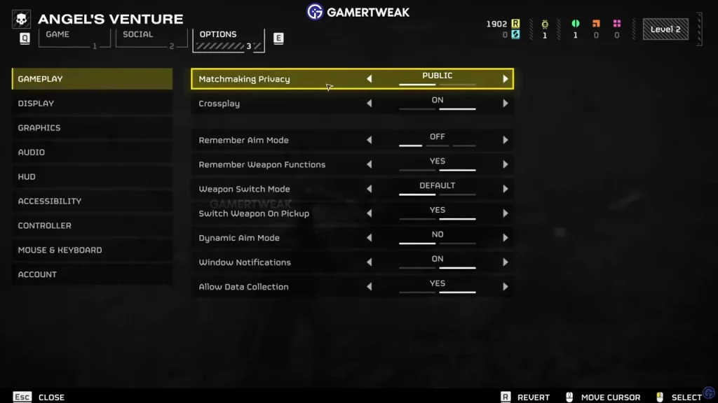 Change the Matchmaking privacy from the 'Options' tab in Helldivers 2