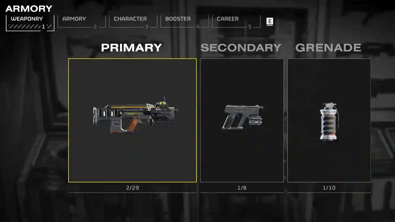 Access the Armory and under the Weaponry option, select the weapon you want to change in Helldivers 2