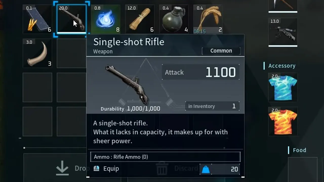 Palworld Single Shot Rifle Crafting Guide