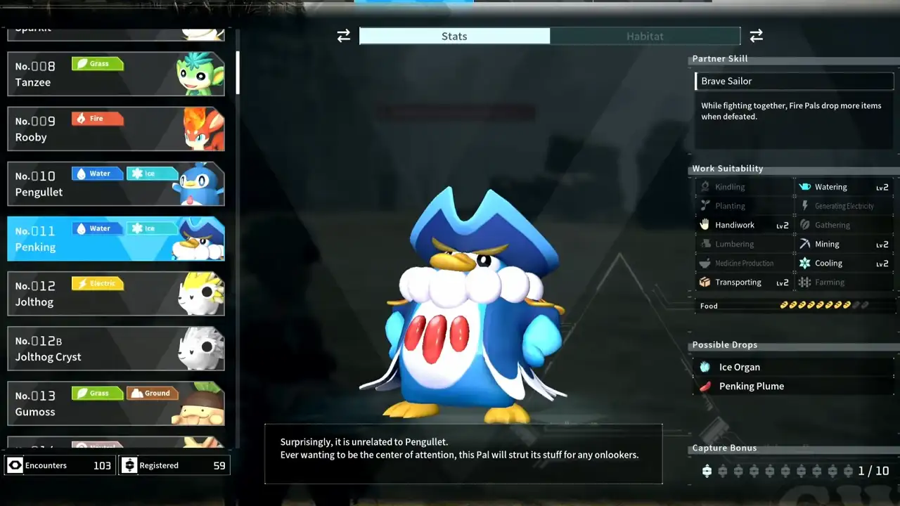 Penking is one of the best Water/Ice-type Pals in Palworld
