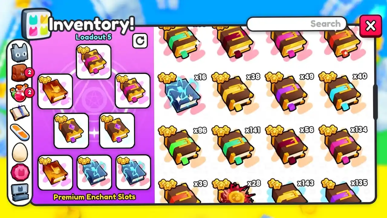 Enchantment Loadouts can help you increase your efficiency in Pet Simulator 99
