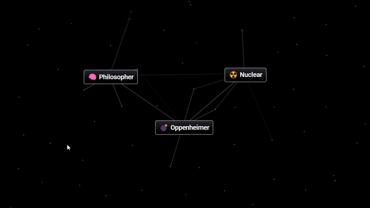 Combine Philosopher and Nuclear to make Oppenheimer in Infinite Craft