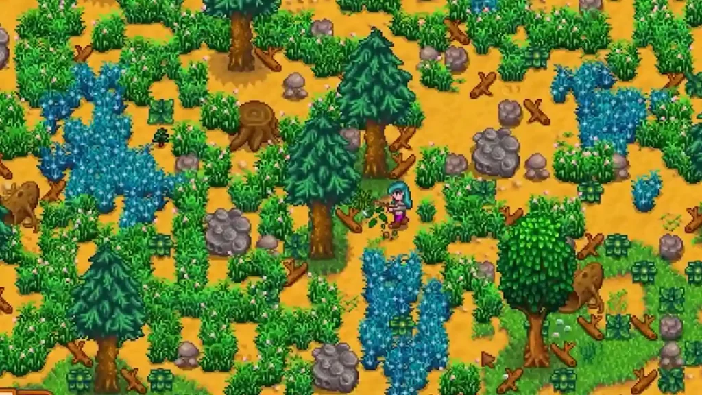 Blue Grass in Stardew Valley