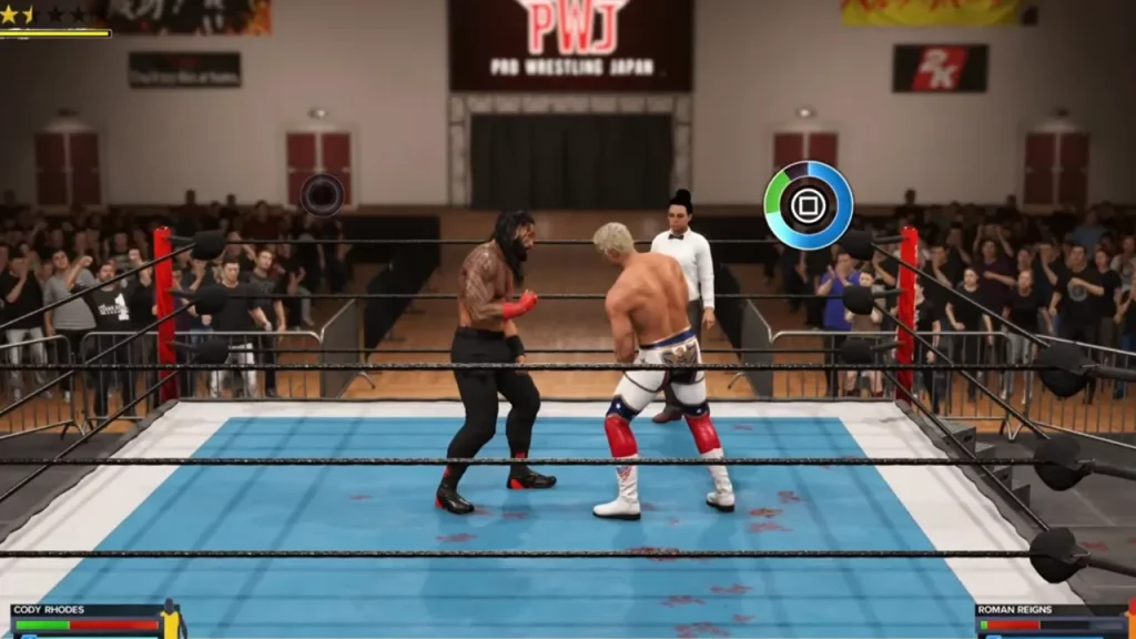 Wrestlers Trading Blows in WWE 2K24