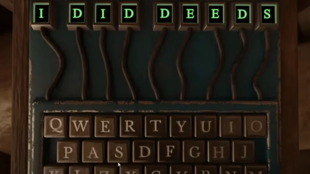 trace game hint for keyboard puzzle