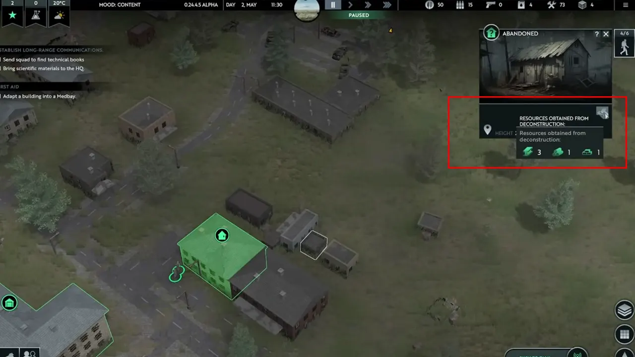 deconstructing building in Infection Free Zone