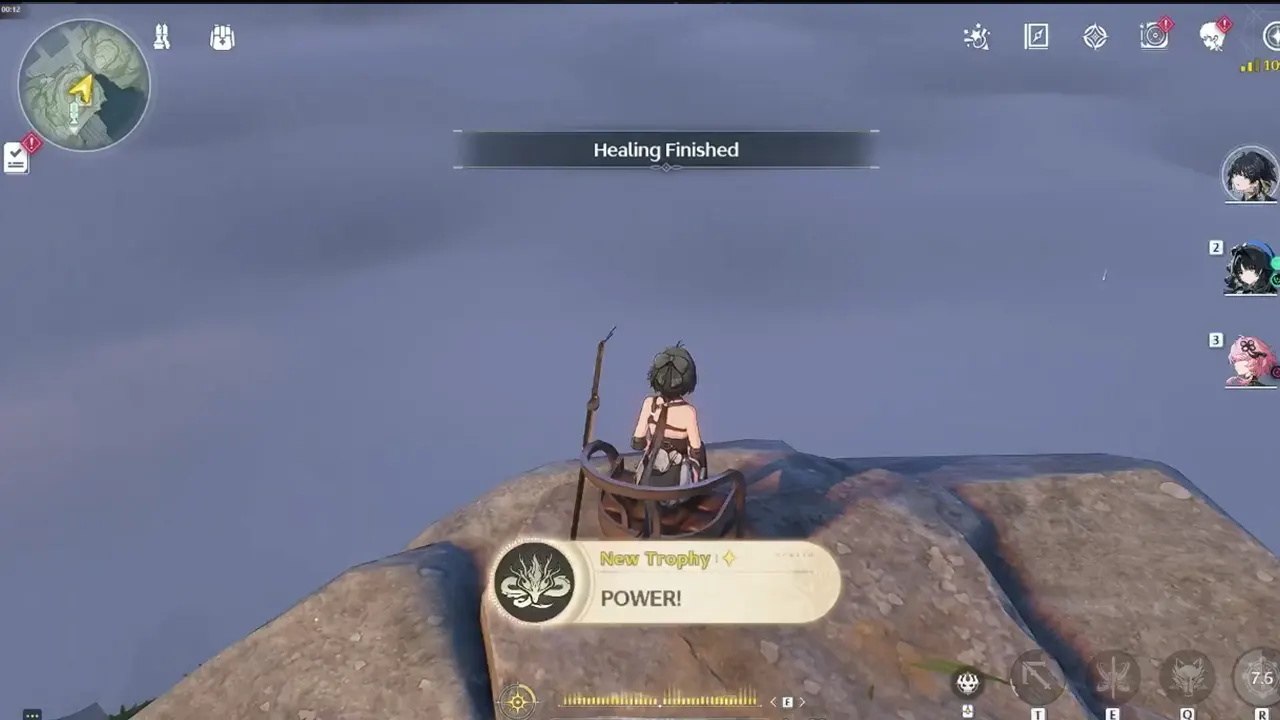 using chair with daunting aura to heal in wuthering waves