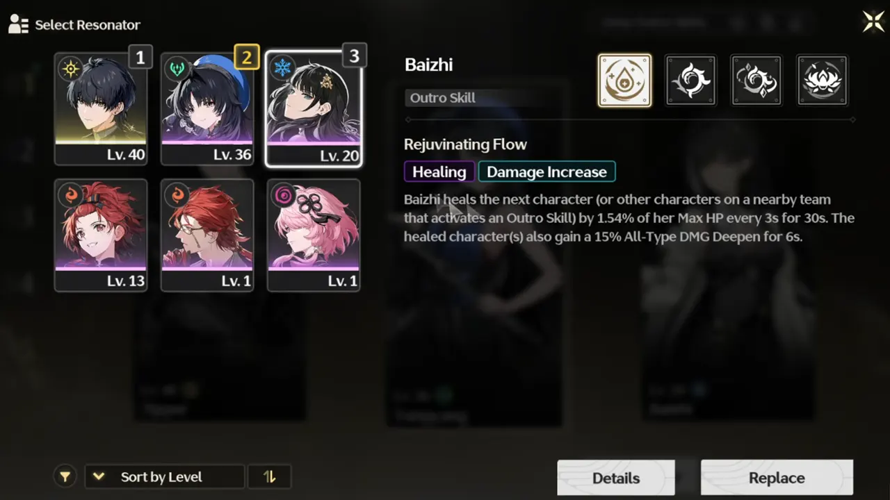 using characters with healing ability to recover HP in Wuthering Waves
