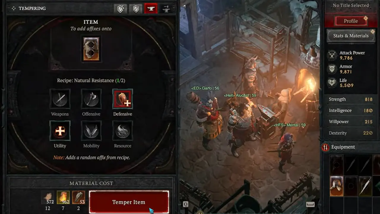 How Does Tempering Work in Diablo 4