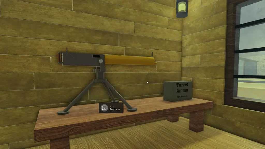 turret gun and ammo for train