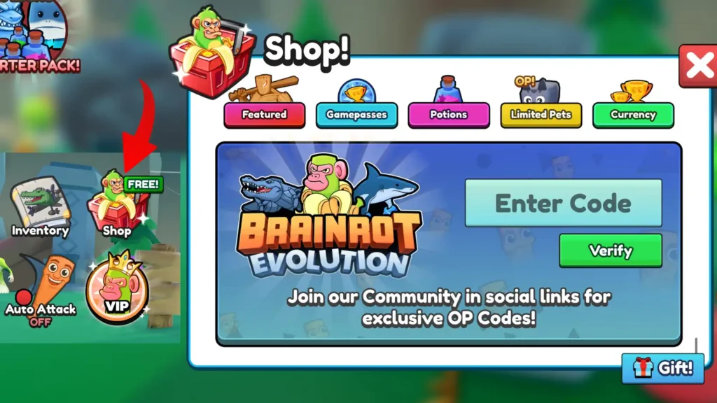 how to redeem brainrot evolution codes