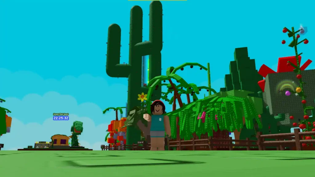 character with garden background