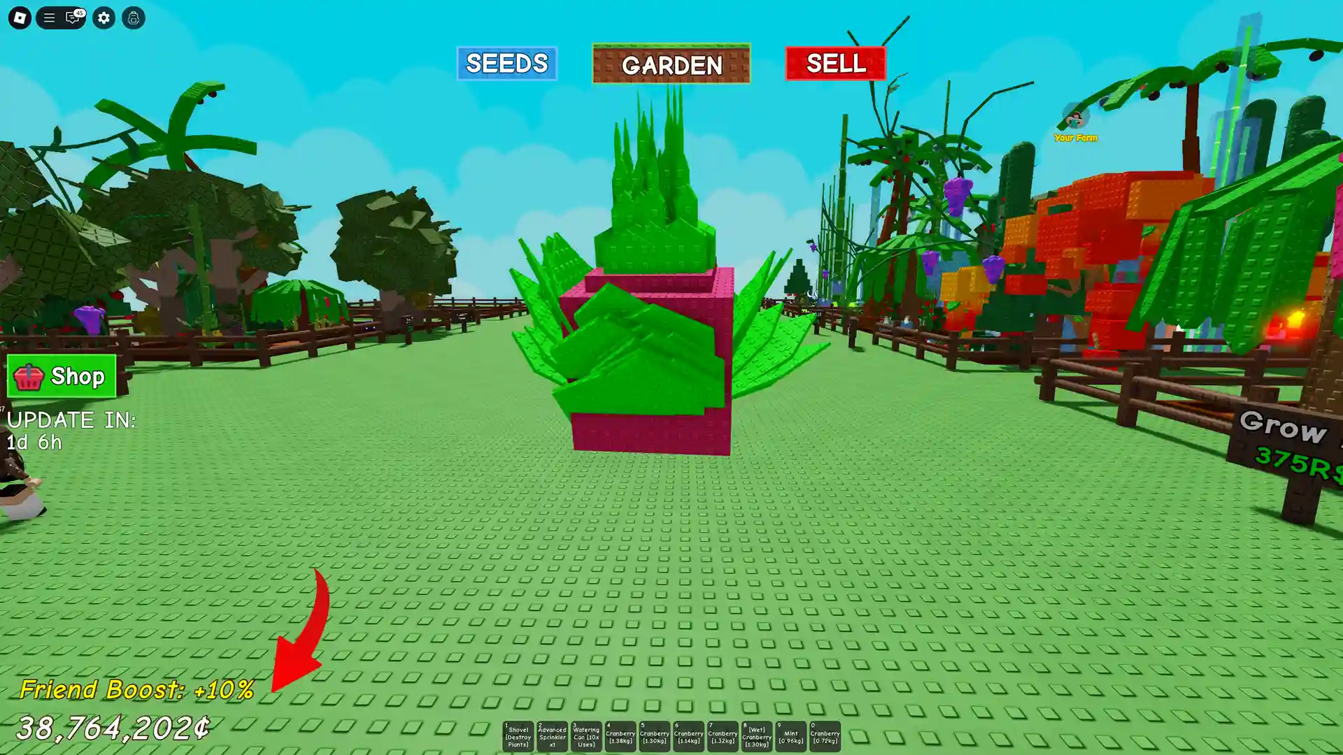 friend boost grow garden