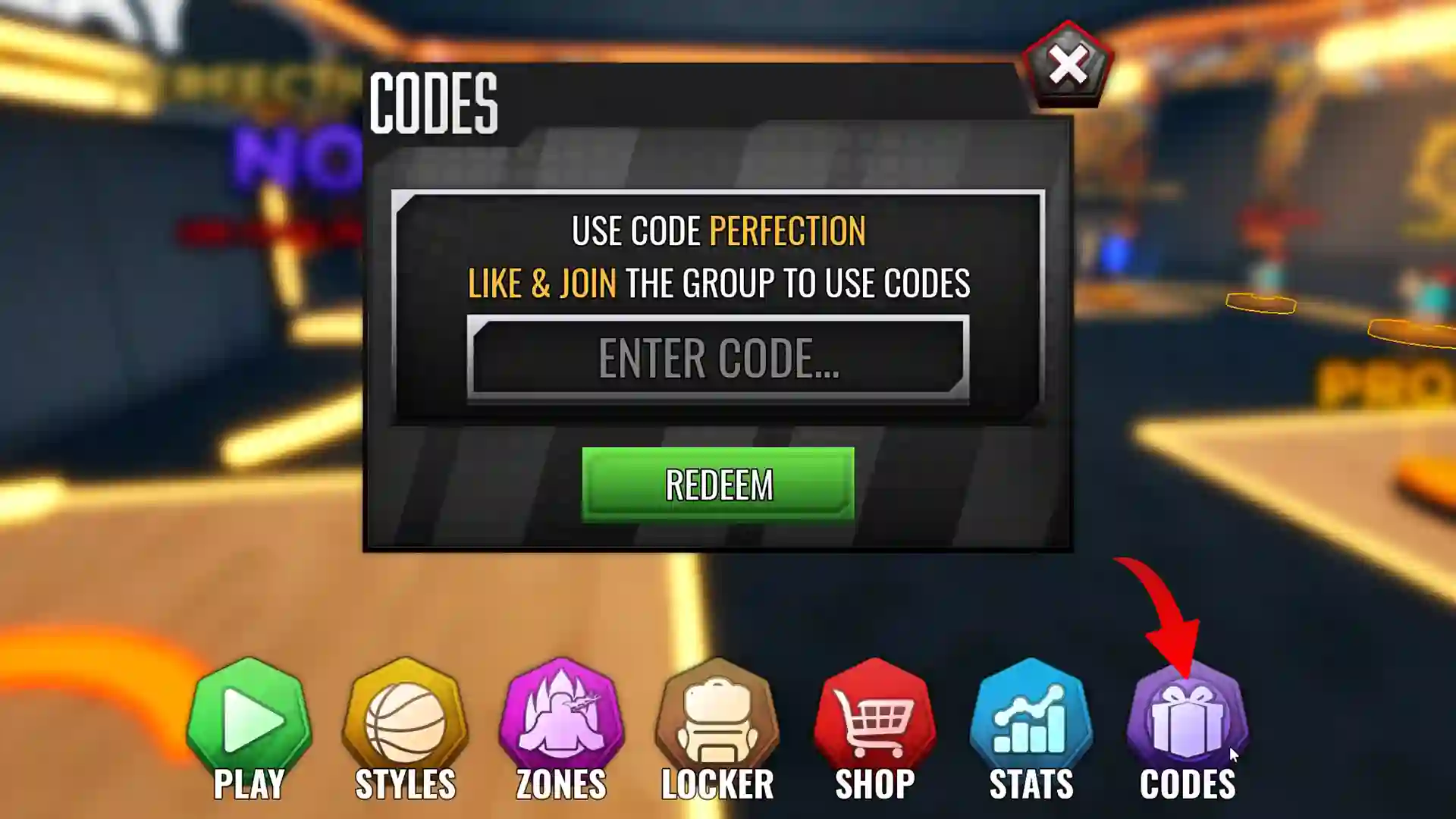 how to redeem basketball zero codes