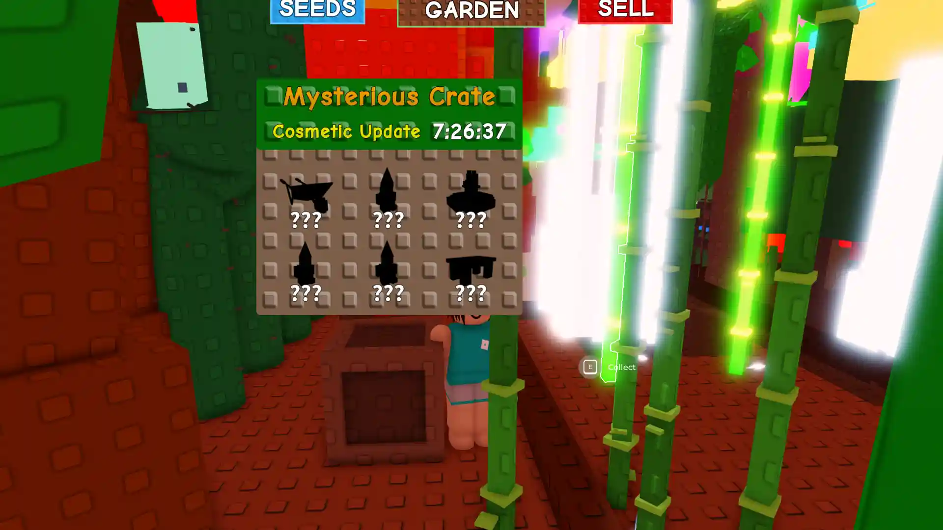 mysterious crate placed in garden