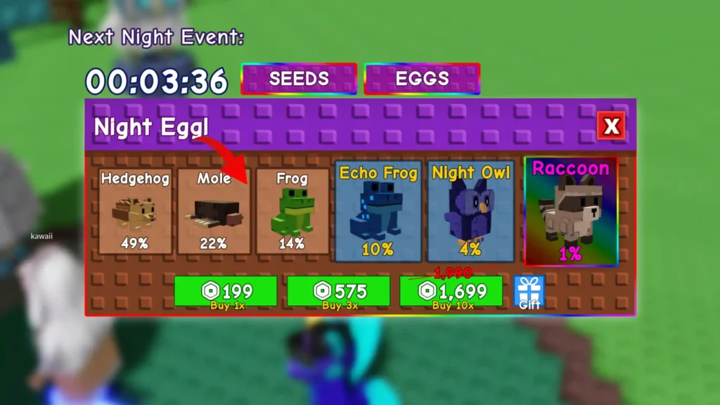 night egg mole