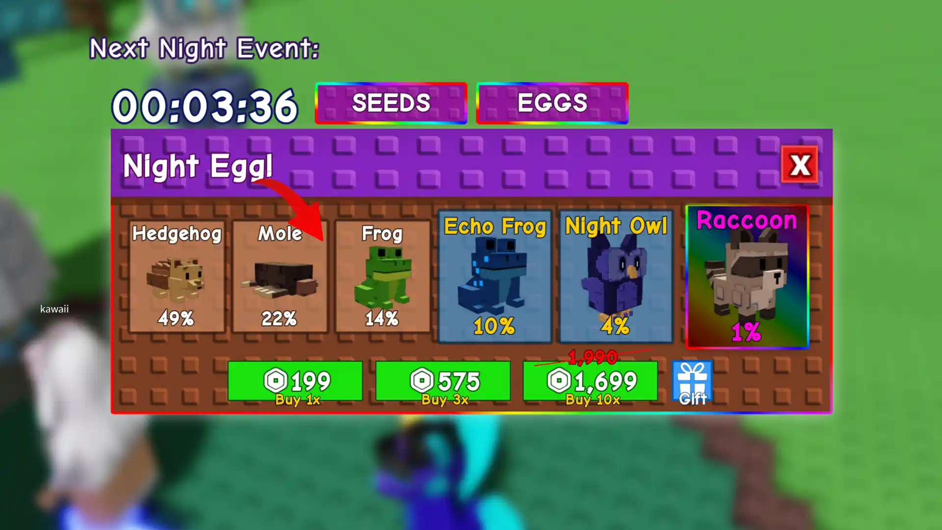 night egg mole