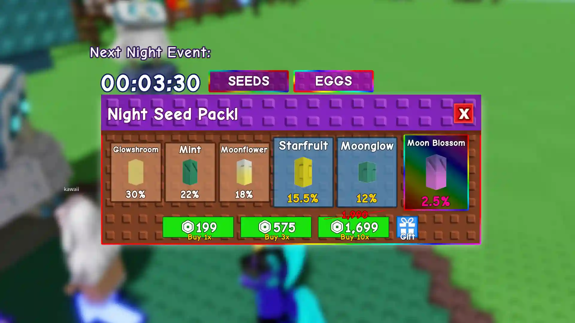 night seed pack crops