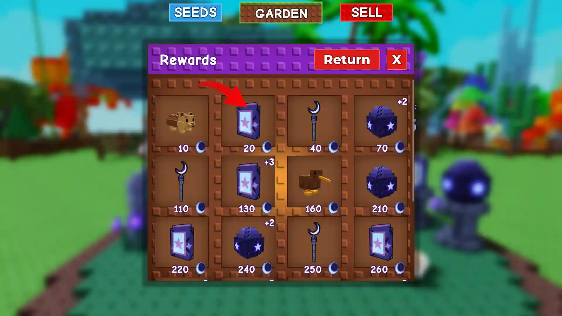 night seed pack grow a garden reward