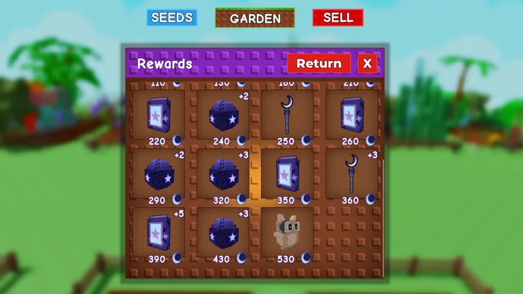 night seed pack rewards