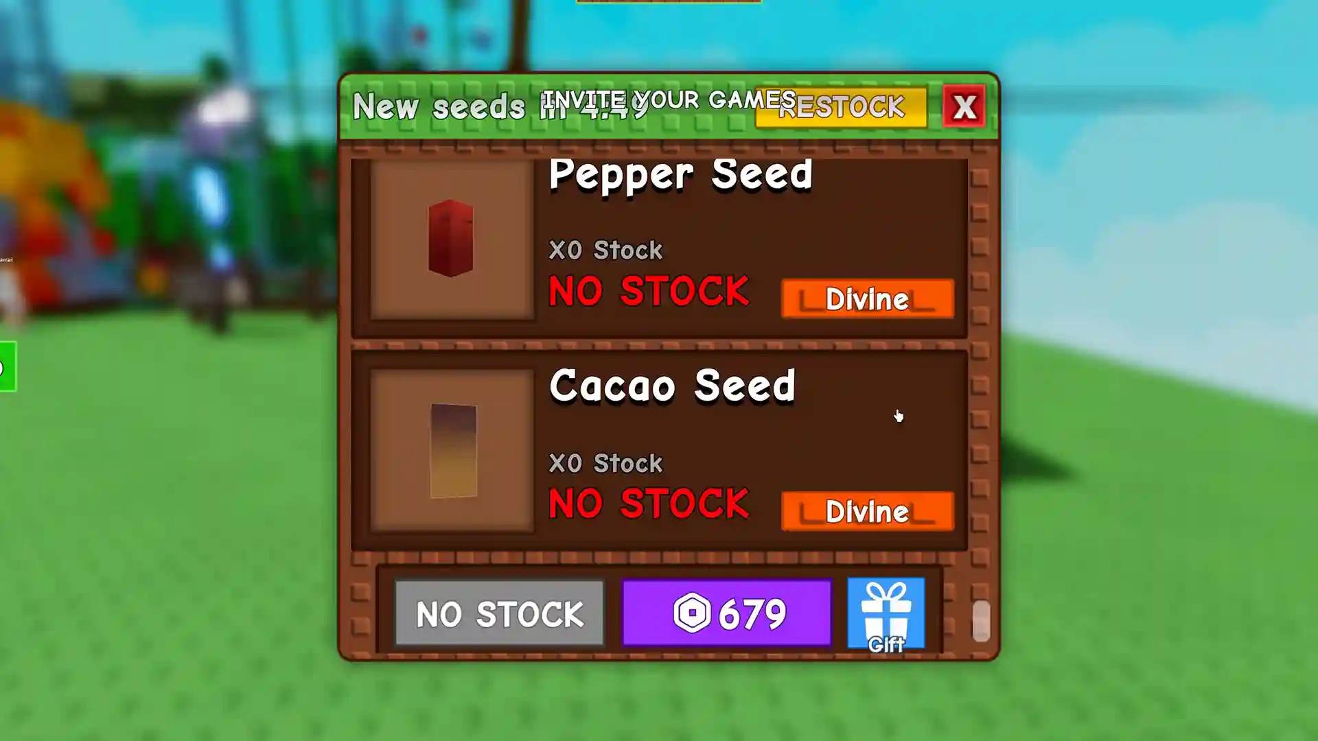 out of stock seeds