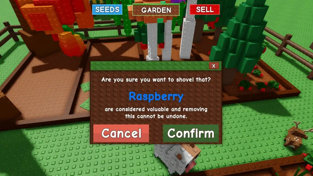 shoveling plants