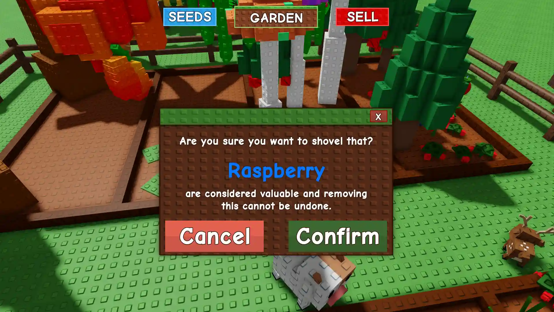shoveling plants