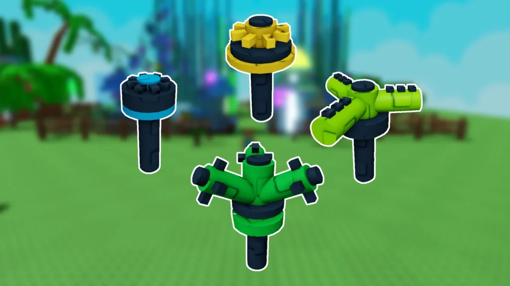 sprinklers in grow garden