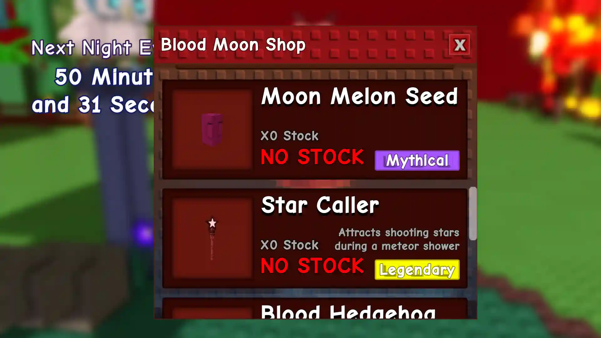 star caller blood moon shop grow garden