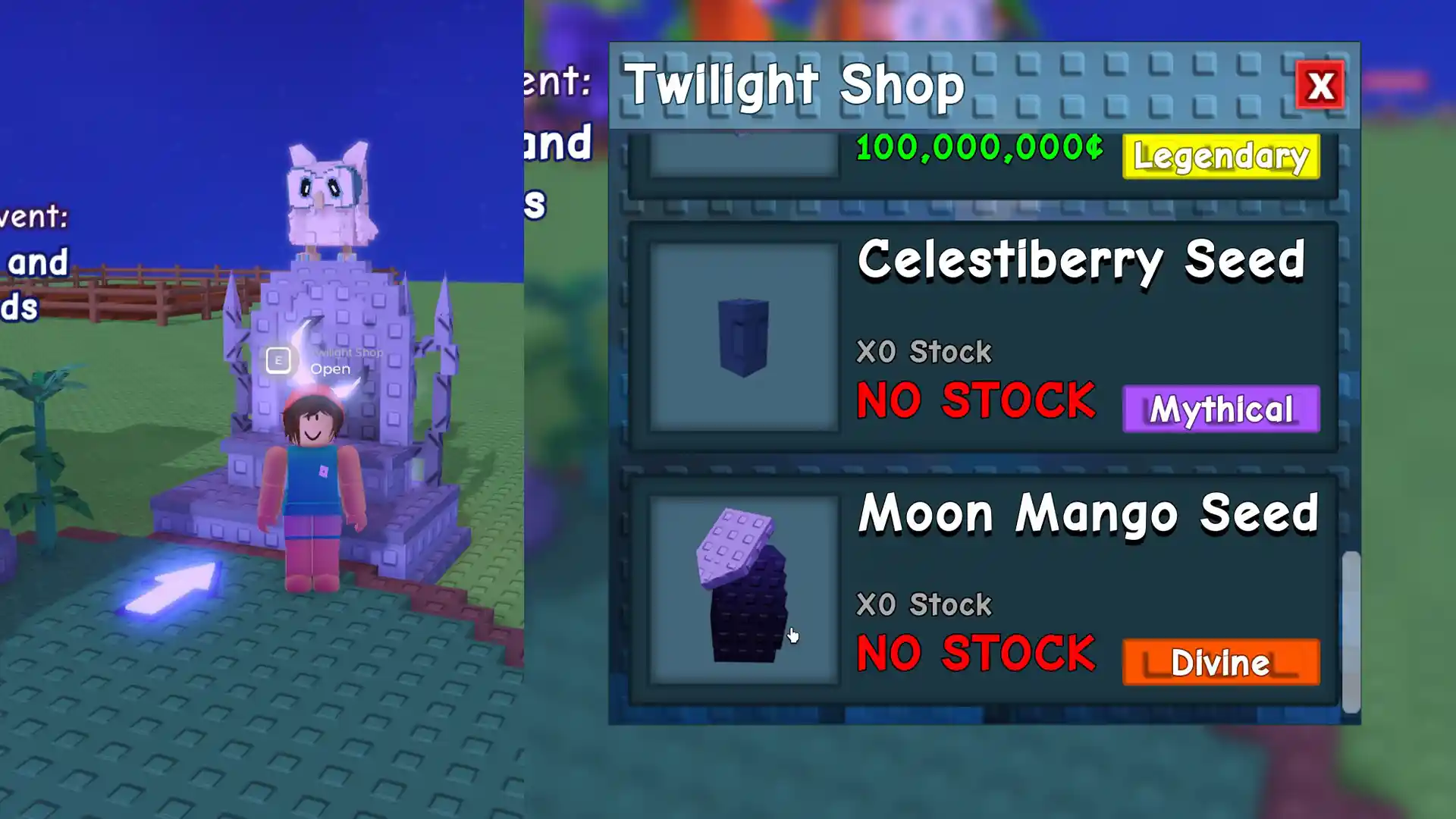 twilight shop with better seeds