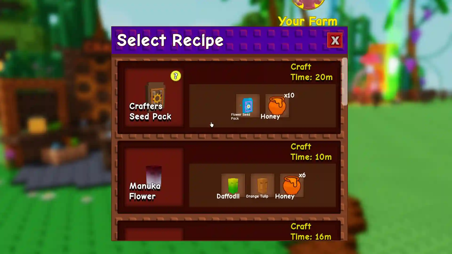 crafters seed pack recipe grow garden