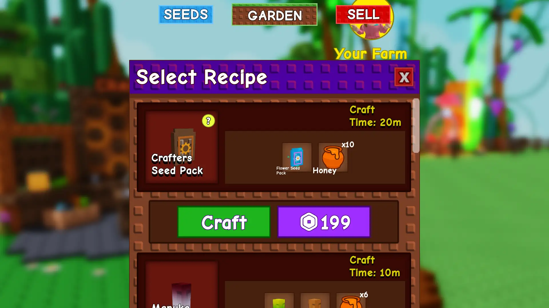 crafters seed pack recipe