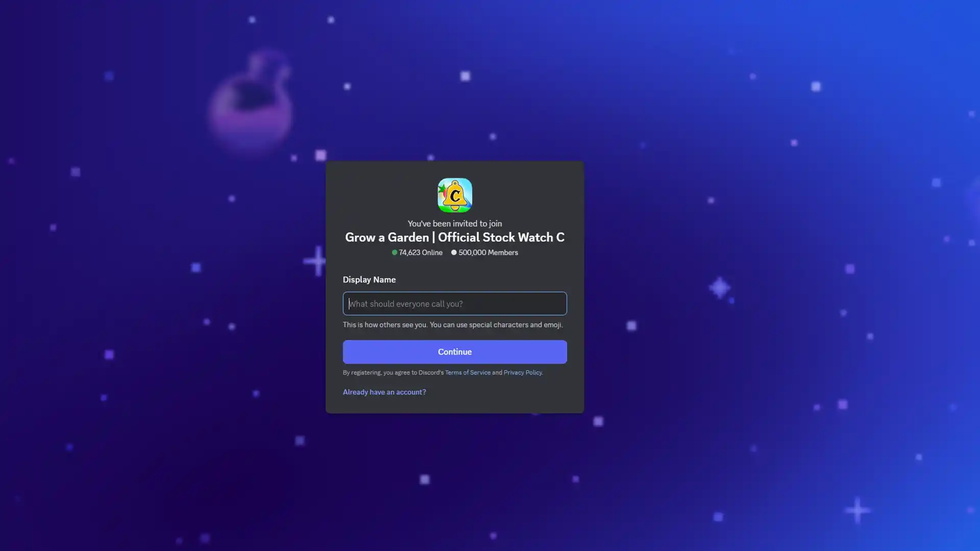grow garden stock tracker seeds weather eggs discord