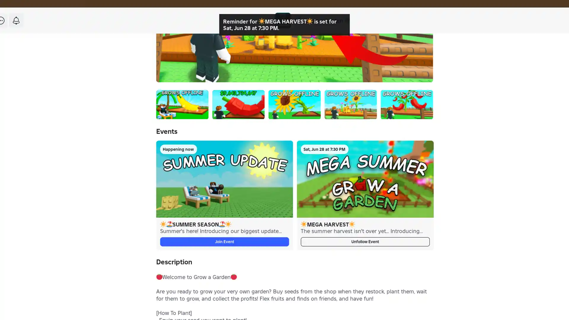 reminder set for roblox event