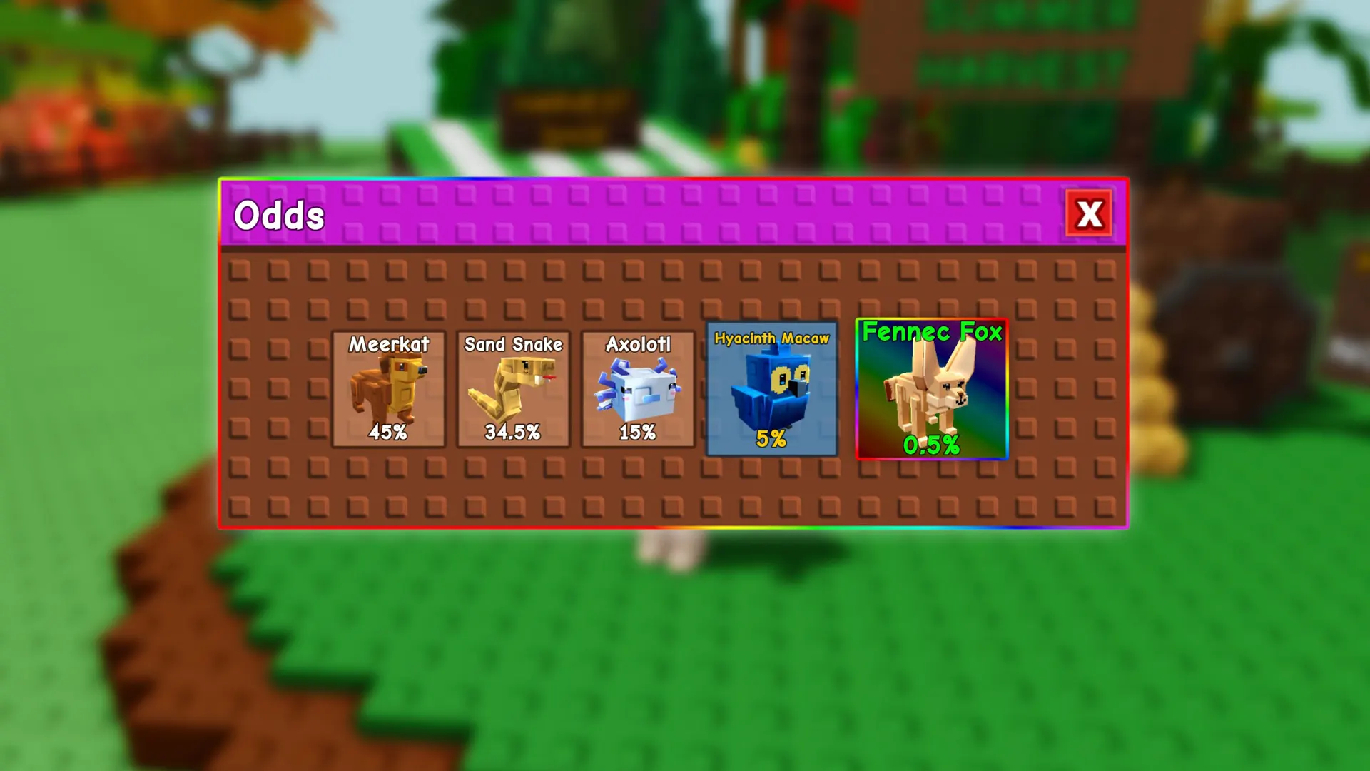 fennec fox grow garden odds