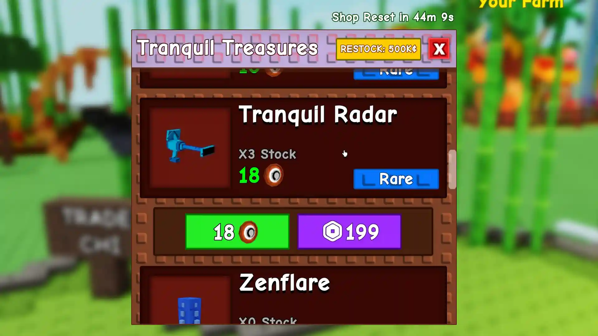 tranquil radar grow garden