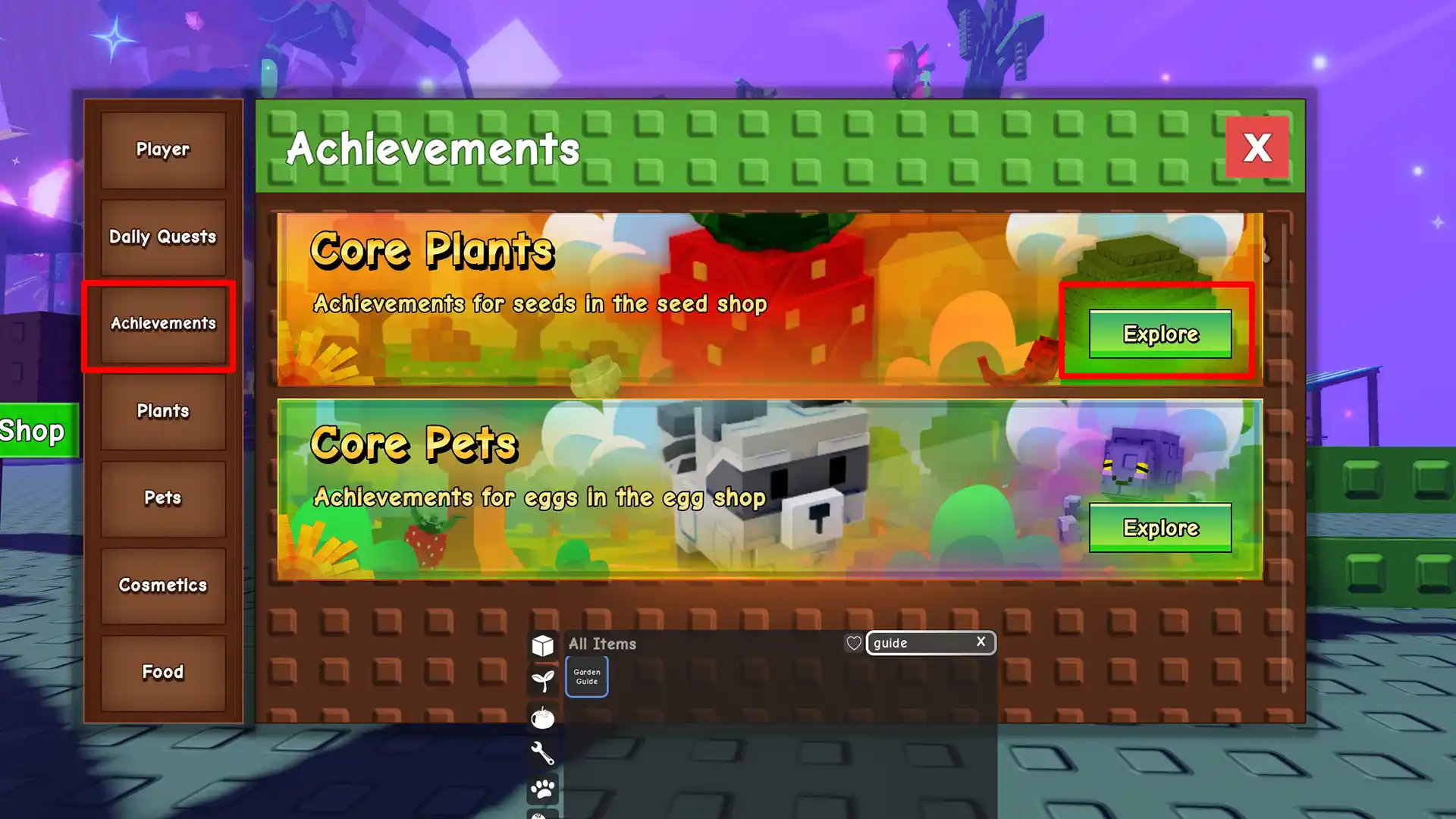 achievements grow a garden