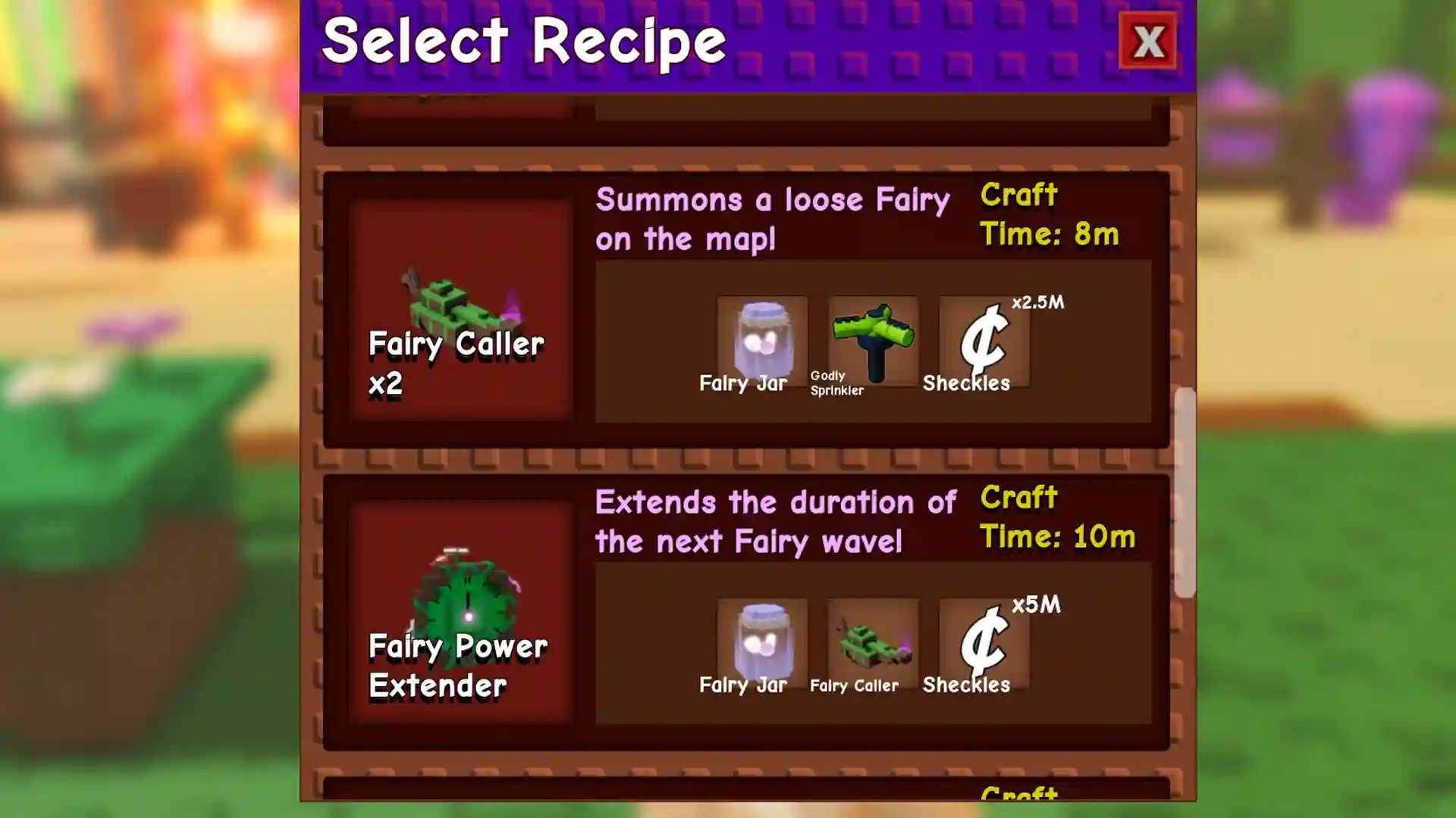 fairy caller and power extender grow a garden