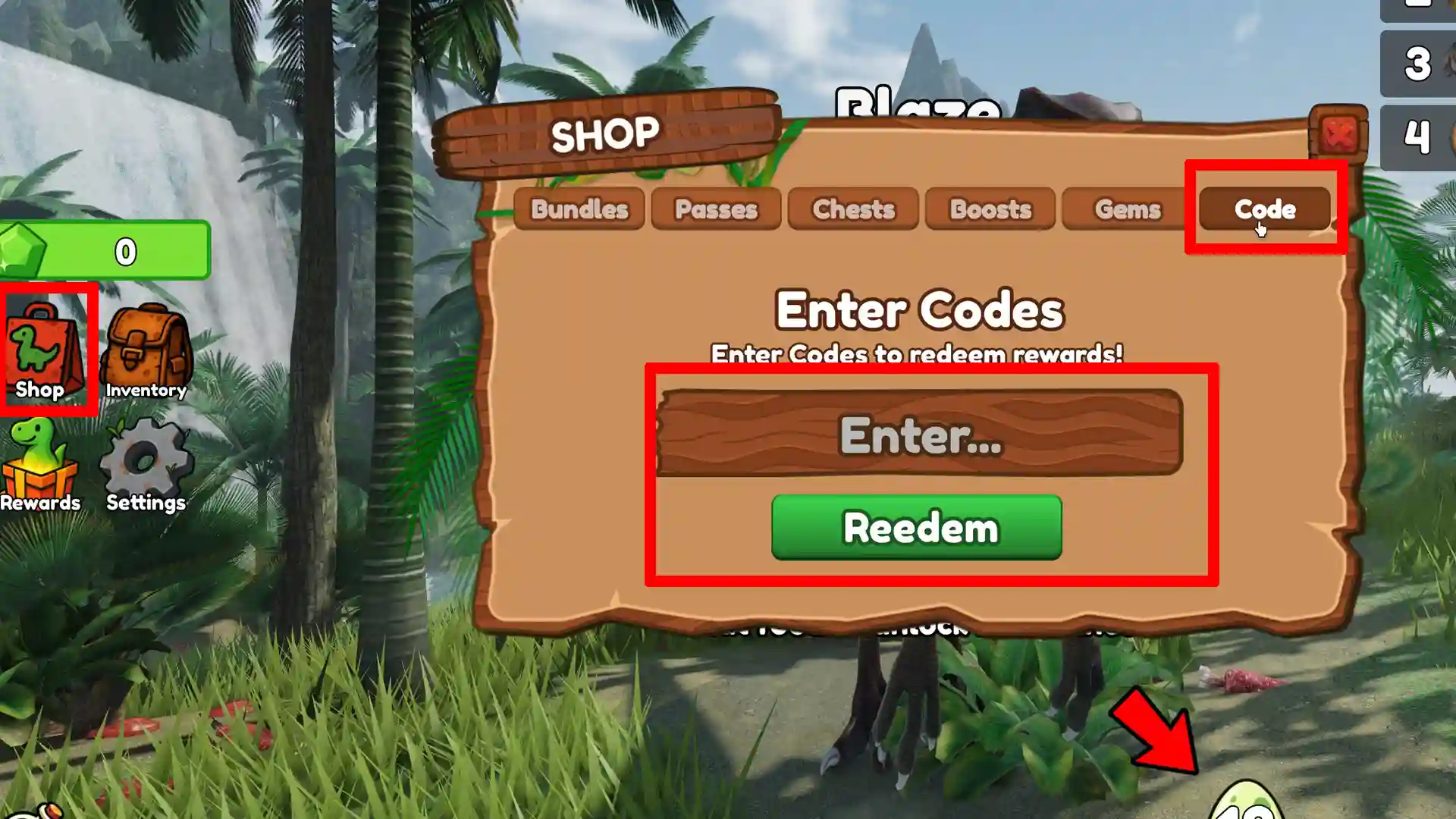 redeem be dino codes
