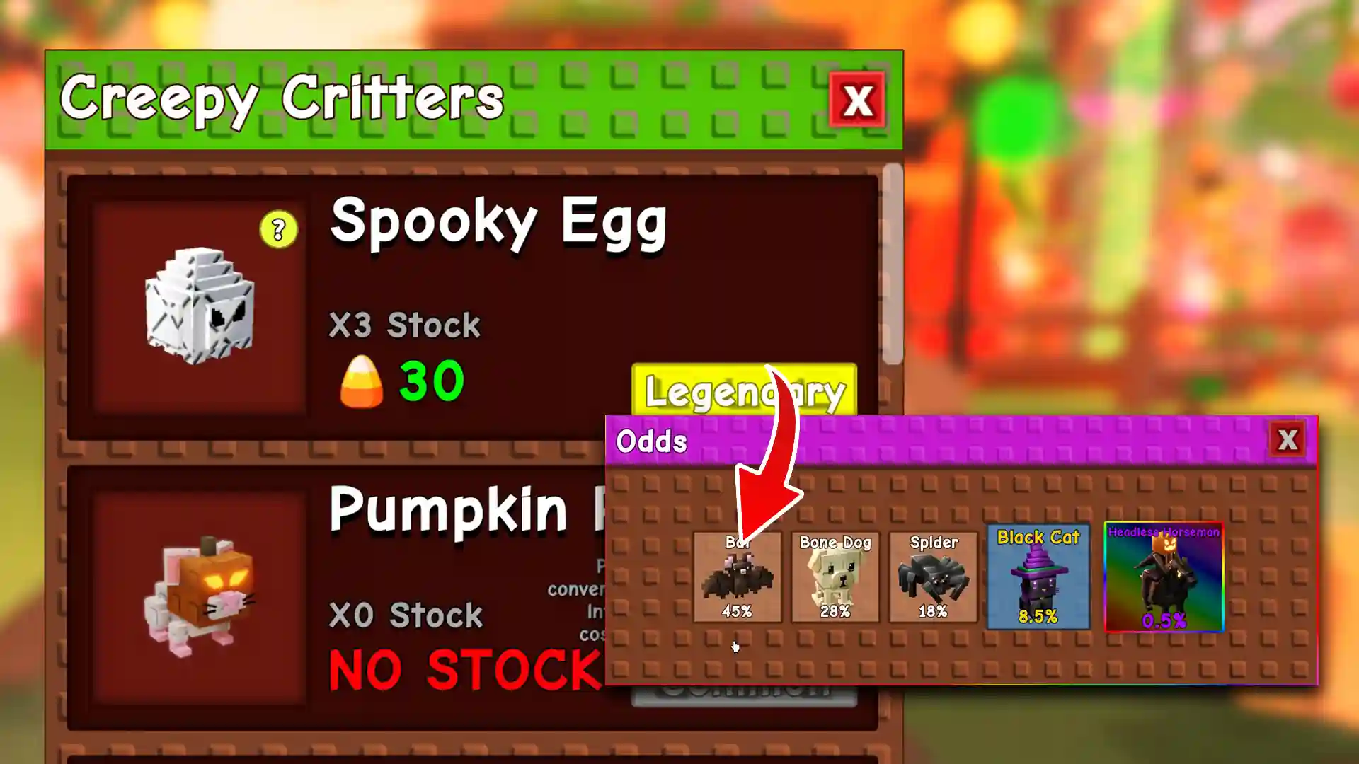 bat spooky egg