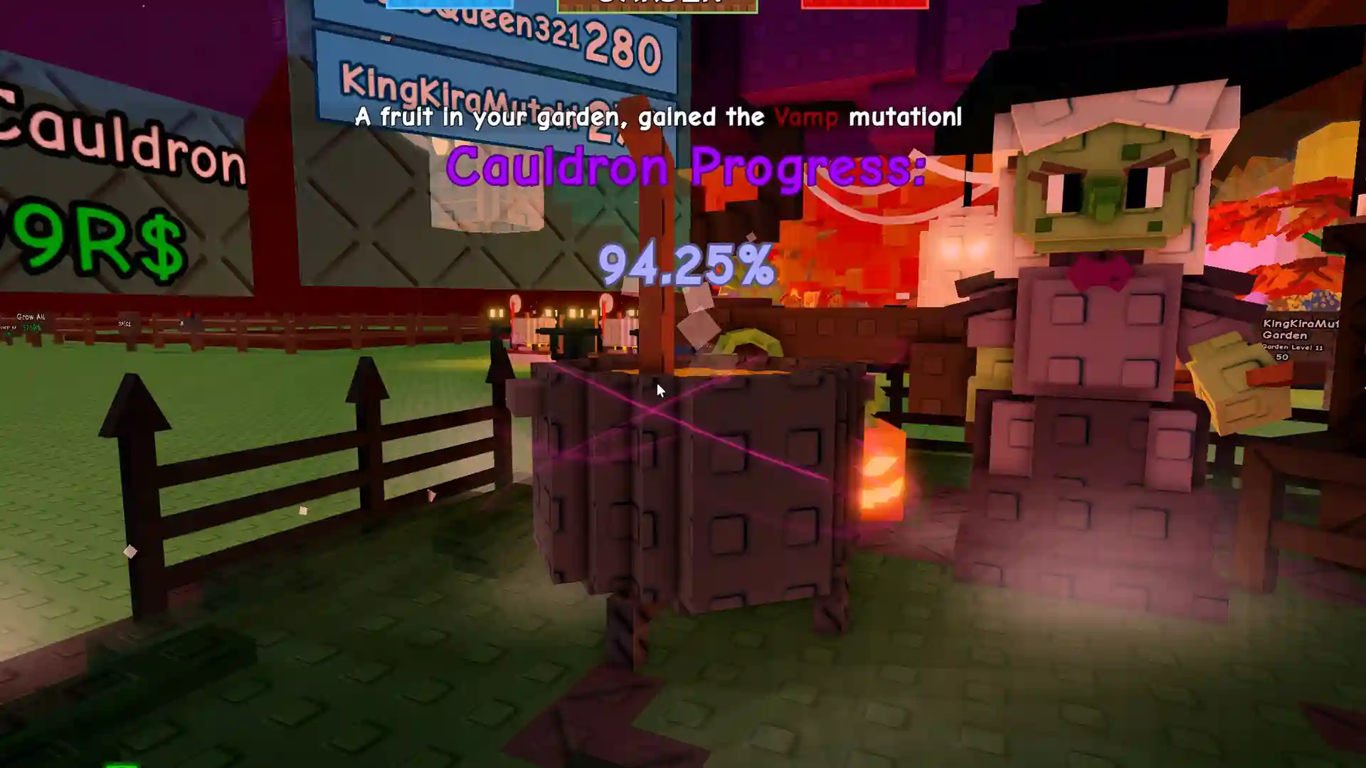 cauldron progress grow a garden witch brew
