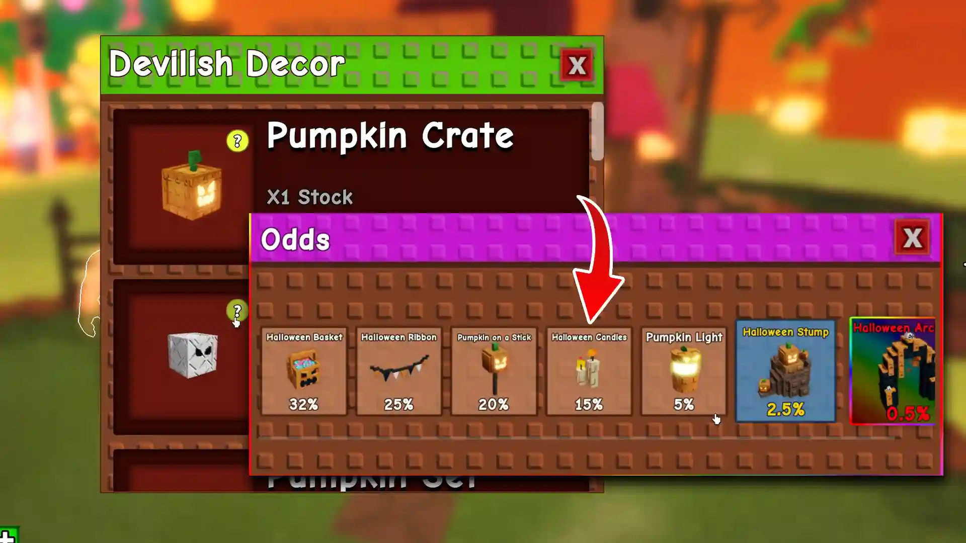 halloween candles from pumpkin crate
