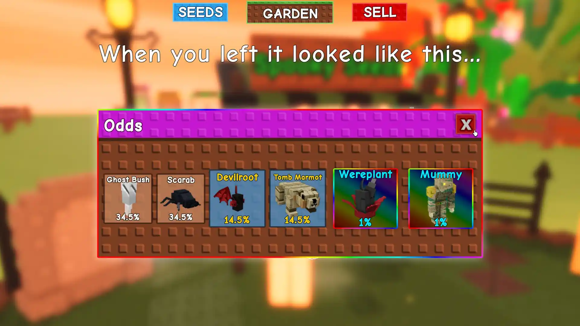 spooky chest drops grow garden