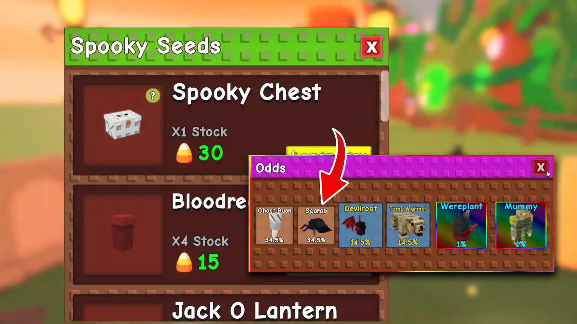 spooky chest for scarab pet