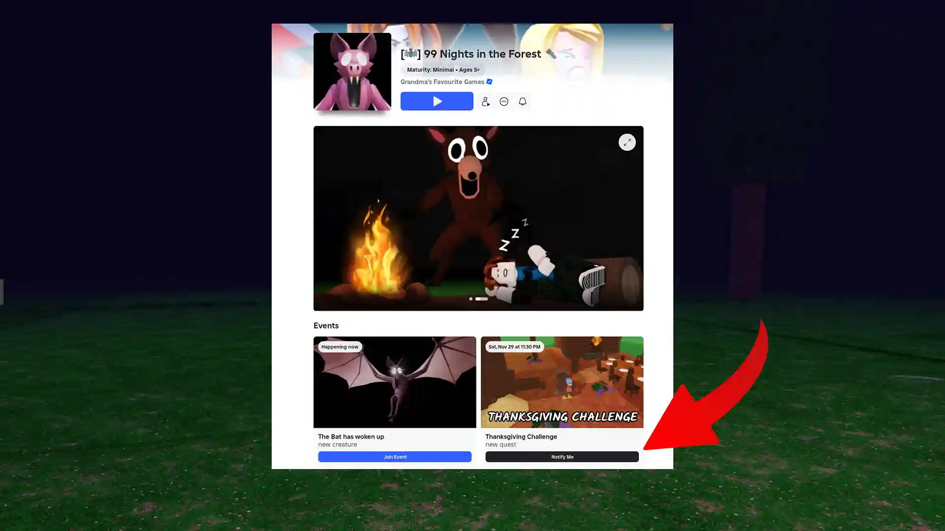 admin abuse event before 99 nights update