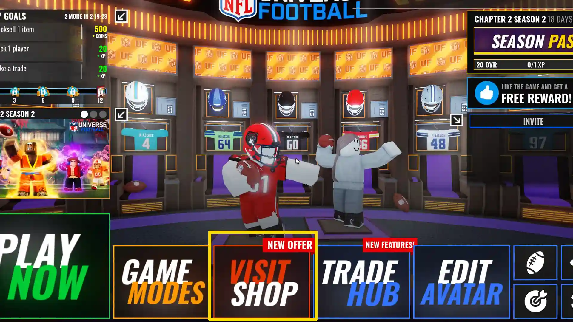 redeem nfl universe football codes