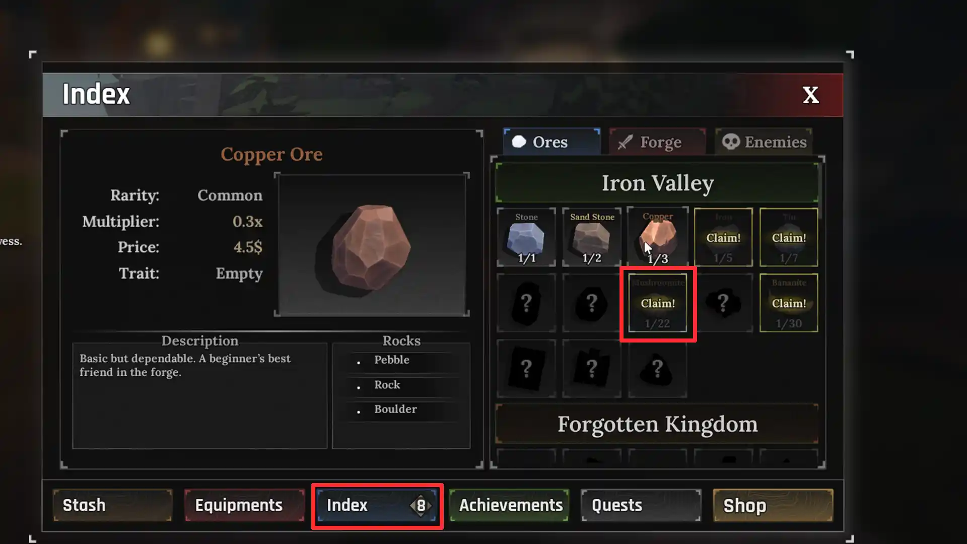 collect index rewards for fast money