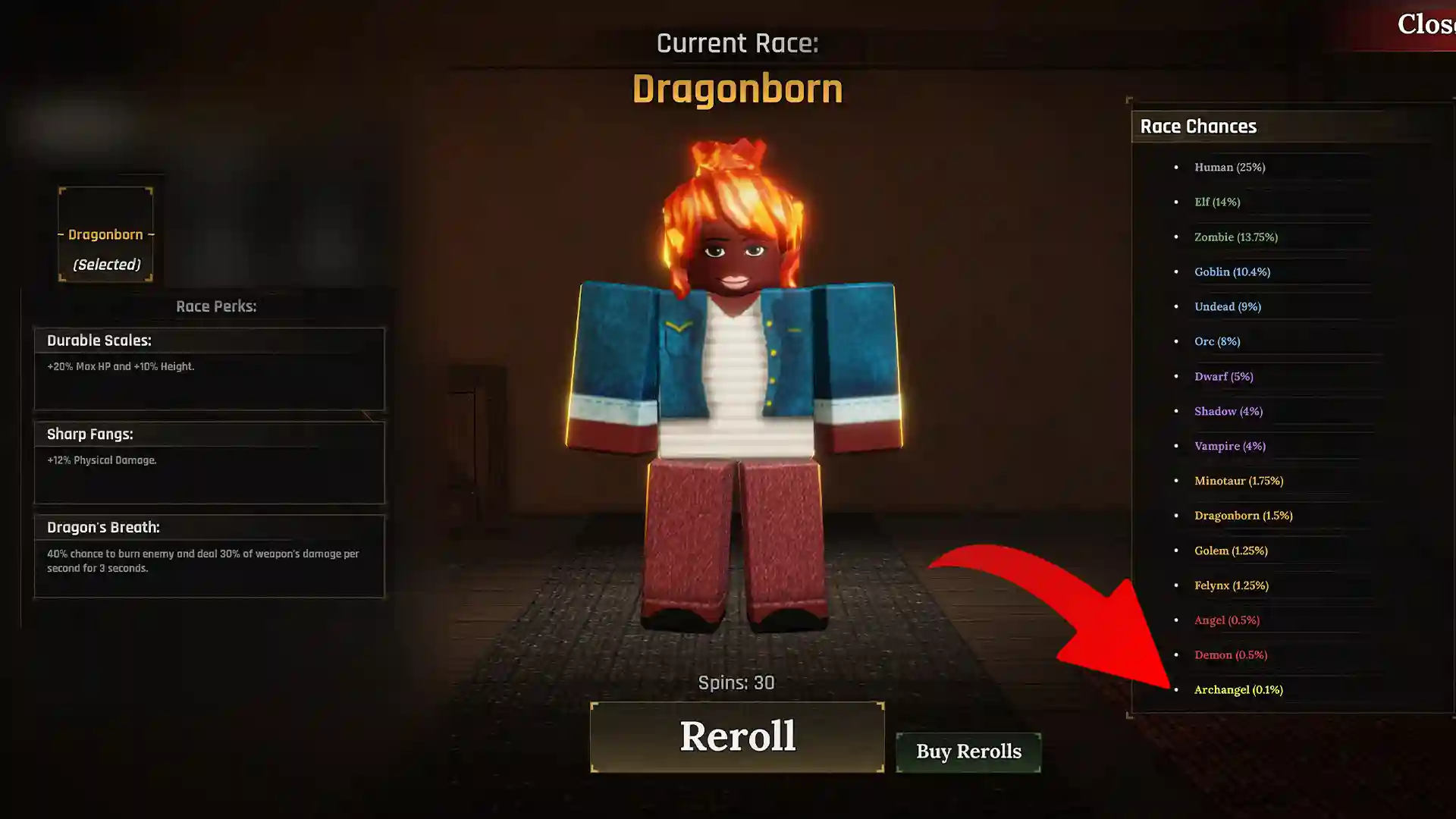 spins for races in the forge