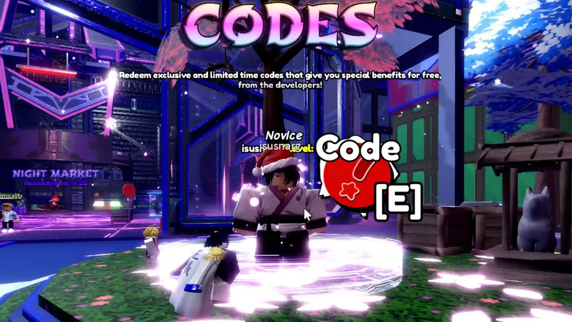code redemption area in lobby